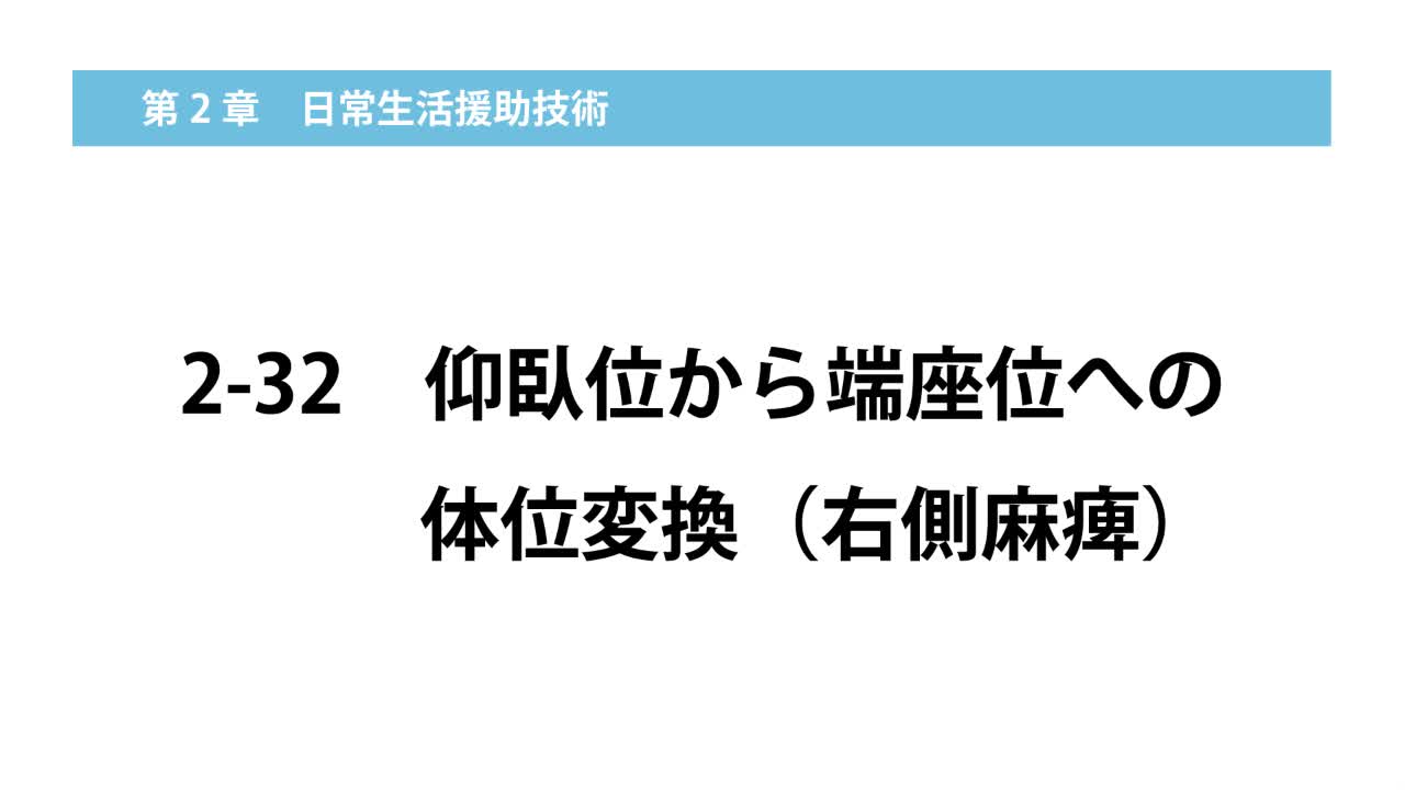 2–32  仰臥位から端座位への体位変換（右側麻痺）...