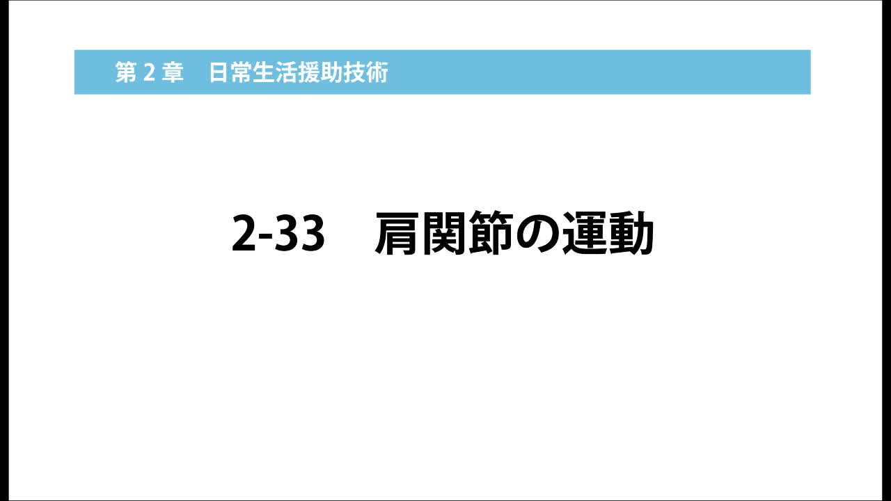 2–33  肩関節の運動