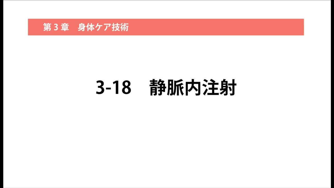 3–18  静脈内注射